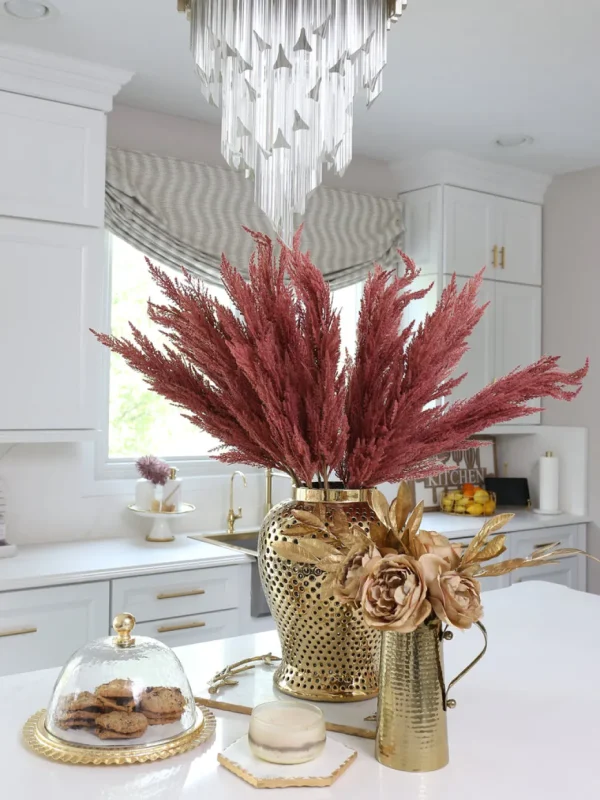 Inspire Me! Home Decor Mauve Feathered Pampa Grass Stem