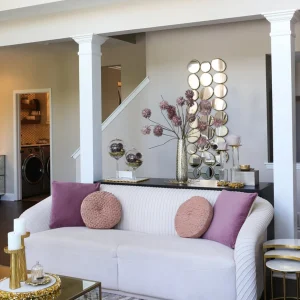 Inspire Me! Home Decor Mauve Velvet Pillow PILLOWS, RUGS, & THROWS
