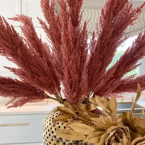 Inspire Me! Home Decor Mauve Feathered Pampa Grass Stem