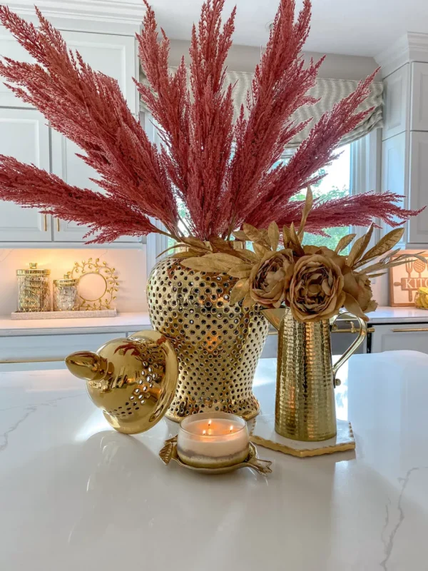 Inspire Me! Home Decor Mauve Feathered Pampa Grass Stem