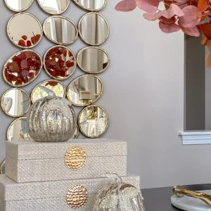 Inspire Me! Home Decor Mercury Glass Pumpkin Silver