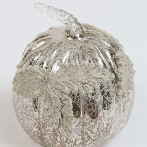 Inspire Me! Home Decor Mercury Glass Pumpkin Silver
