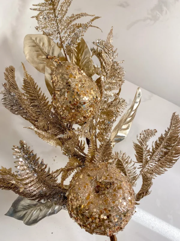 Inspire Me! Home Decor Metallic Gold Fern Spray