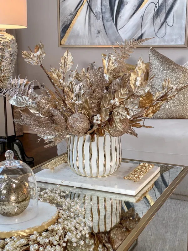 Inspire Me! Home Decor Metallic Gold Fern Spray