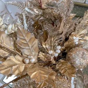 Inspire Me! Home Decor Metallic Gold Fern Spray