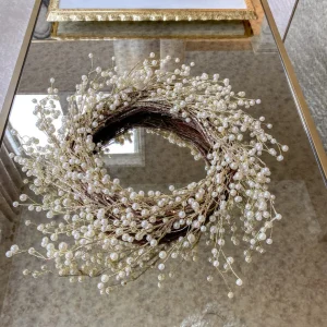 Inspire Me! Home Decor Metallic Pearl Wreath