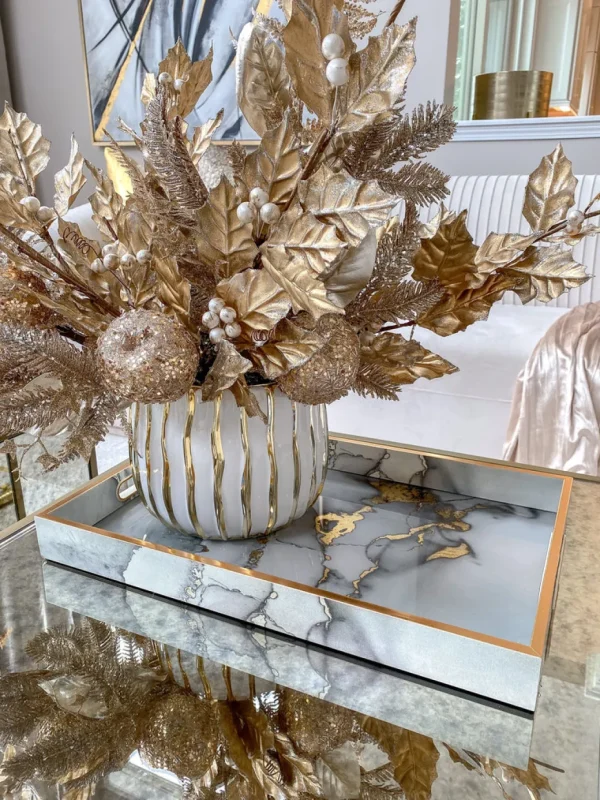Inspire Me! Home Decor Metallic Gold Fern Spray