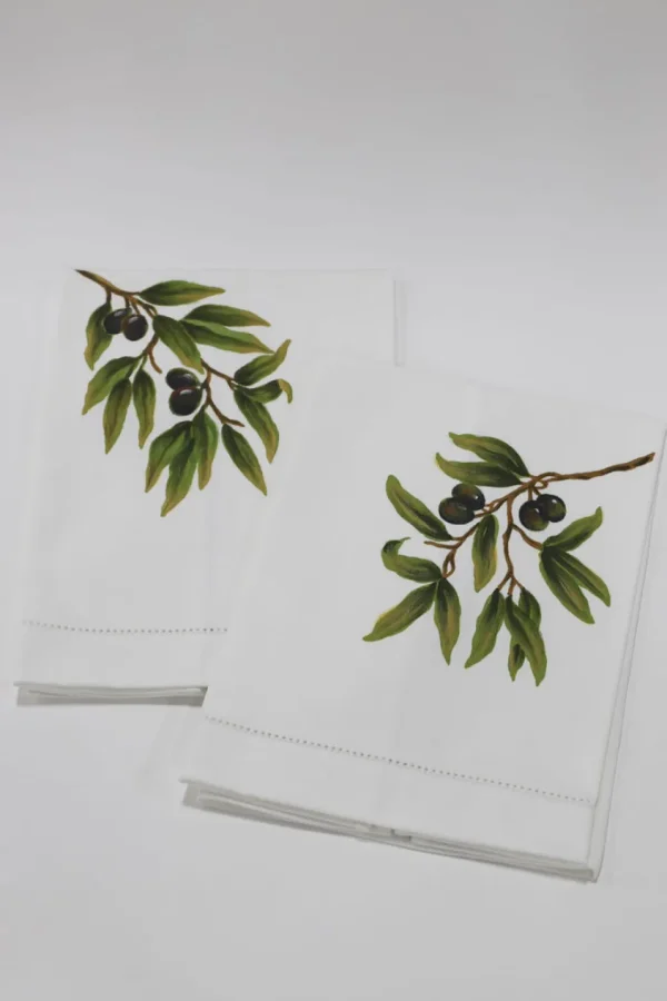 Inspire Me! Home Decor Olive Branch Kitchen Towels (Set Of 2)