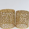 Inspire Me! Home Decor Openwork Coral Gold Sidetables (Set Of 2)