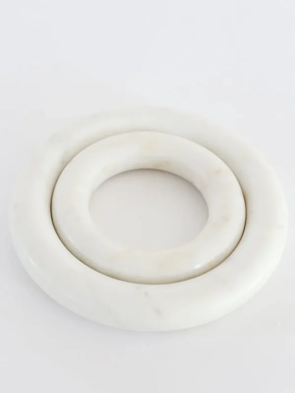 Inspire Me! Home Decor Open Circle Marble Trivet (Set Of 2)