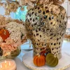 Inspire Me! Home Decor Orange Velvet Mini Pumpkin With Gold Stem