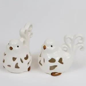 Inspire Me! Home Decor Ornate White Ceramic Bird
