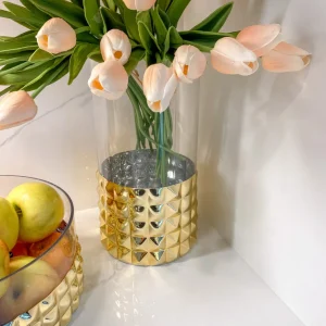 Inspire Me! Home Decor Oversized Gold Studded Glass Bowl