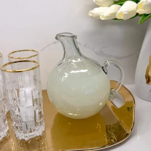 Inspire Me! Home Decor Pebbled Glass Globe Pitcher
