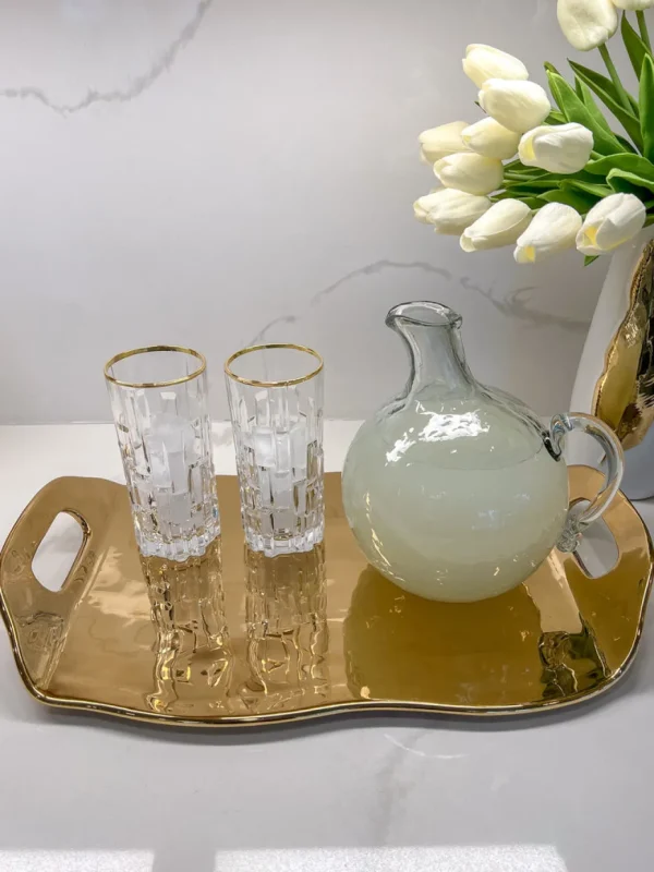 Inspire Me! Home Decor Pebbled Glass Globe Pitcher