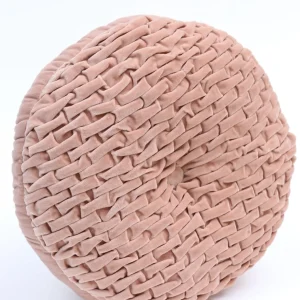 Inspire Me! Home Decor PILLOWS, RUGS, & THROWS Blush Woven Velvet Round Pillow