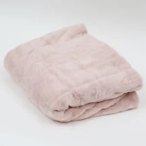Inspire Me! Home Decor PILLOWS, RUGS, & THROWS Blush Faux Fur Throw