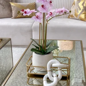Inspire Me! Home Decor Pink Faux Orchid Potted Faux Plant