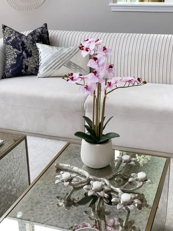 Inspire Me! Home Decor Pink Faux Orchid Potted Faux Plant