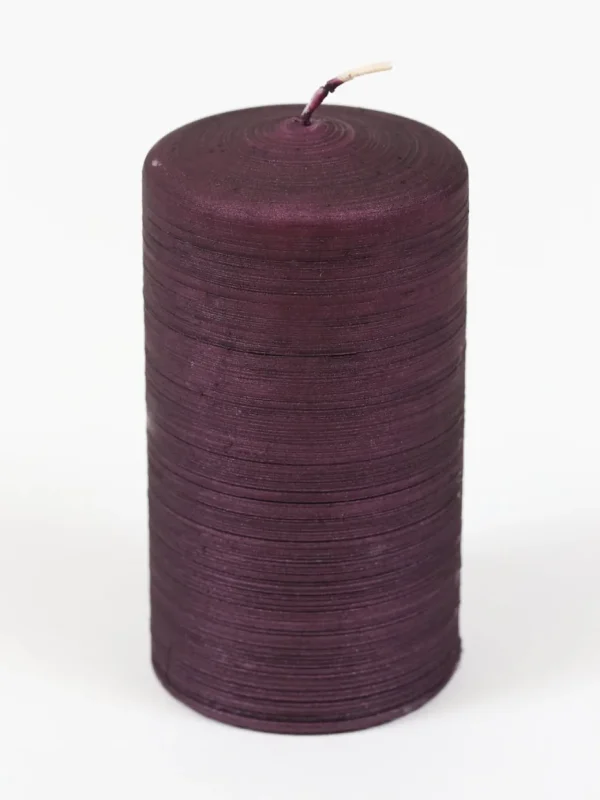 Inspire Me! Home Decor Purple Brushed Metallic Pillar Candle