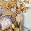 Inspire Me! Home Decor Rattan Wicker Vase With Gold Metal Base