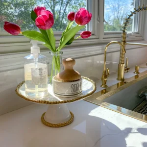 Inspire Me! Home Decor Real Touch Tulip Arrangement In Glass Vase (2 Colors)