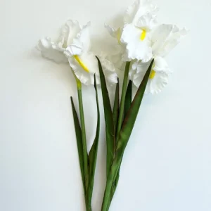 Inspire Me! Home Decor Real Touch White Iris Stem