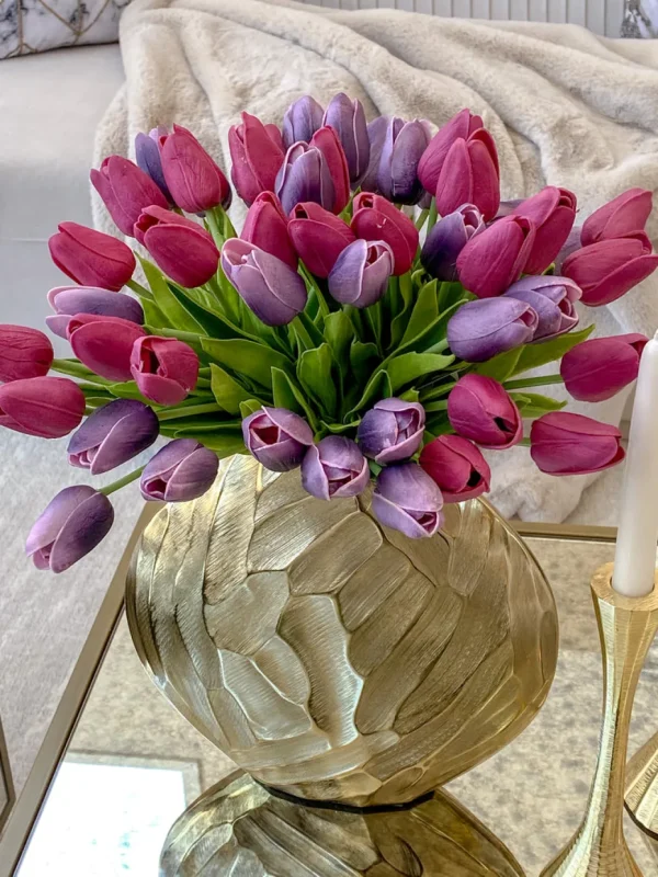 Inspire Me! Home Decor Real Touch Tulip Bouquet (8 Colors)