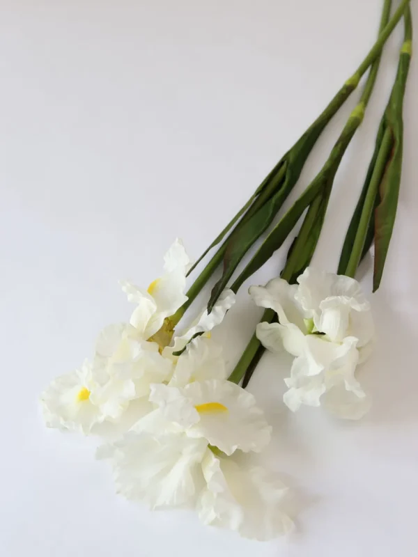 Inspire Me! Home Decor Real Touch White Iris Stem