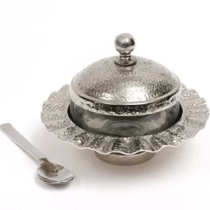 Inspire Me! Home Decor Rippled Sugar Jar With Spoon (2 Colors)