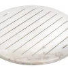 Inspire Me! Home Decor Round Marble Tray With Gold Line Details