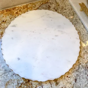 Inspire Me! Home Decor Round Marble Tray With Gold Edge