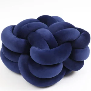 Inspire Me! Home Decor Royal Blue Velvet Knot Pillow