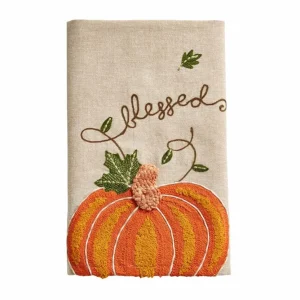 Inspire Me! Home Decor Rustic Embroidered Fall Pumpkin Dish Towel (3 Styles)