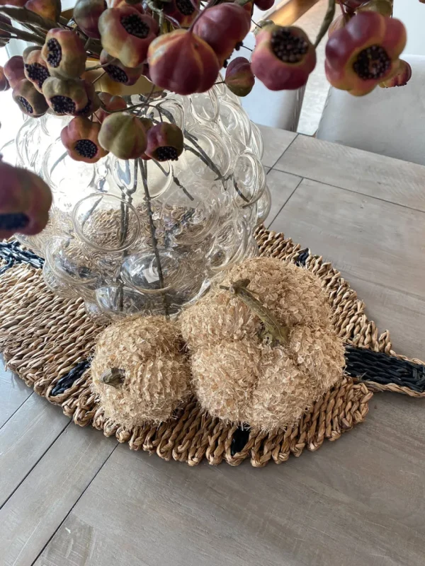 Inspire Me! Home Decor SEASONAL Beige Fringe Pumpkin (3 Sizes)