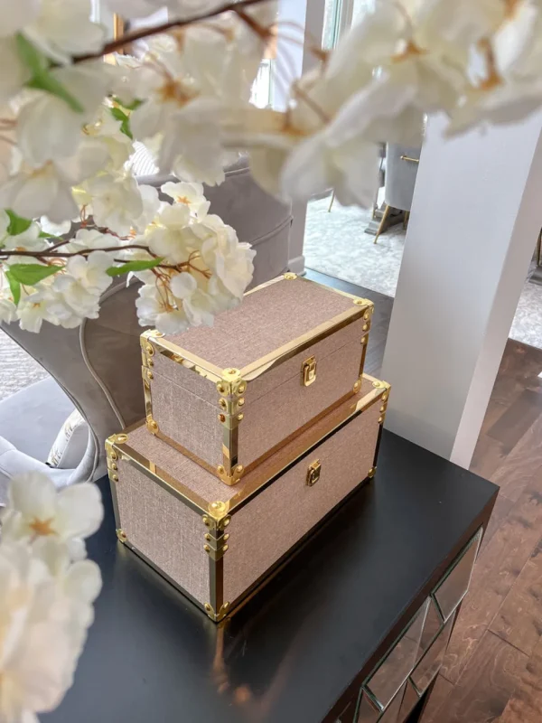 Inspire Me! Home Decor Set Of Two Decorative Boxes (2 Colors)