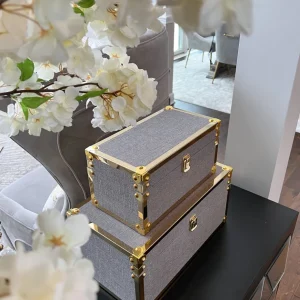 Inspire Me! Home Decor Set Of Two Decorative Boxes (2 Colors)