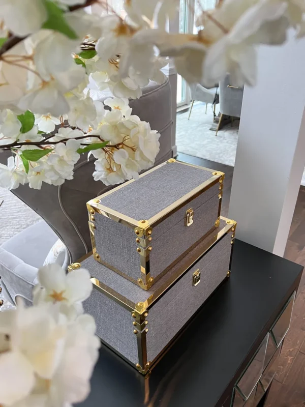 Inspire Me! Home Decor Set Of Two Decorative Boxes (2 Colors)