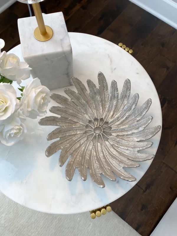 Inspire Me! Home Decor Silver Feather Bowl