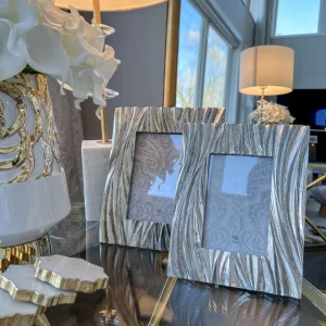 Inspire Me! Home Decor Silver Textured Picture Frame (2 Sizes)