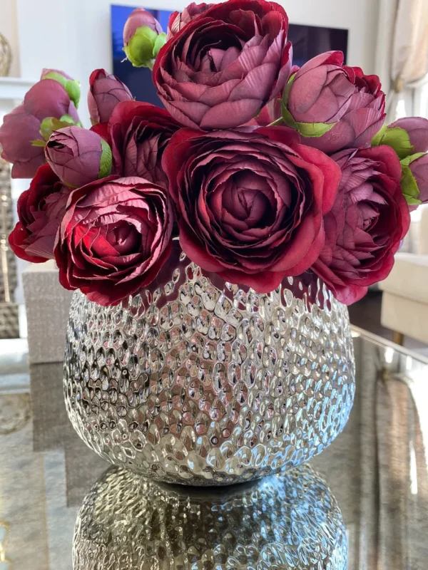 Inspire Me! Home Decor Silver Hammered Vase