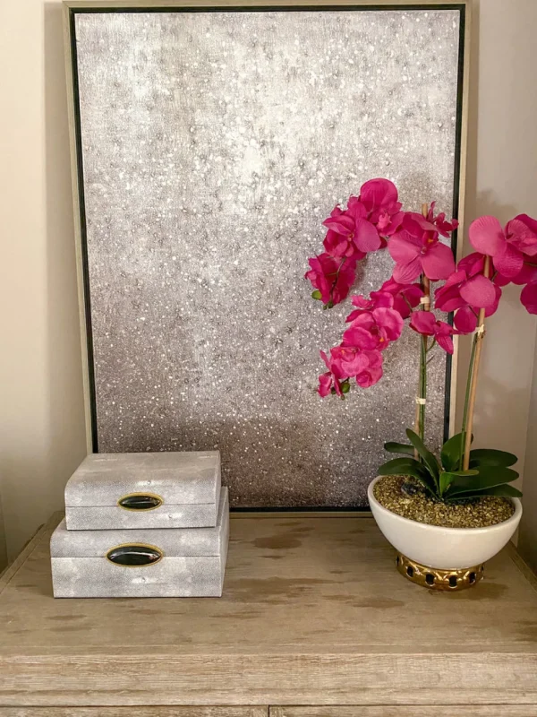 Inspire Me! Home Decor Silver Shimmer Wall Art