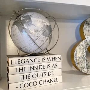 Inspire Me! Home Decor Silver Globe Office Decor