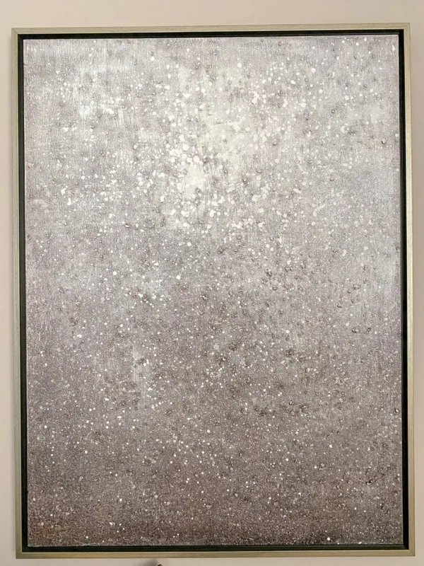 Inspire Me! Home Decor Silver Shimmer Wall Art