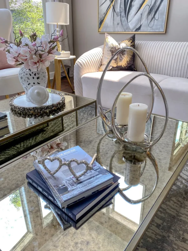 Inspire Me! Home Decor Silver Teardrop Candle Holders (2 Sizes)