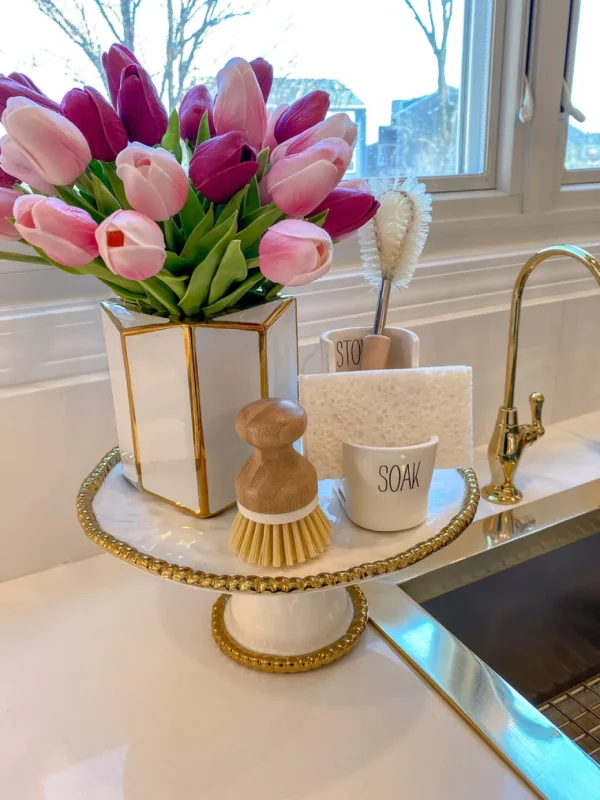 Inspire Me! Home Decor Sink Caddy Set- Includes Brush, Sponge, And Dish