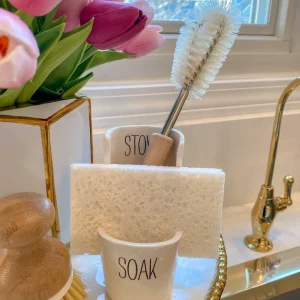 Inspire Me! Home Decor Sink Caddy Set- Includes Brush, Sponge, And Dish