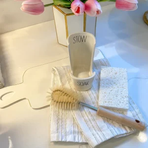 Inspire Me! Home Decor Sink Caddy Set- Includes Brush, Sponge, And Dish