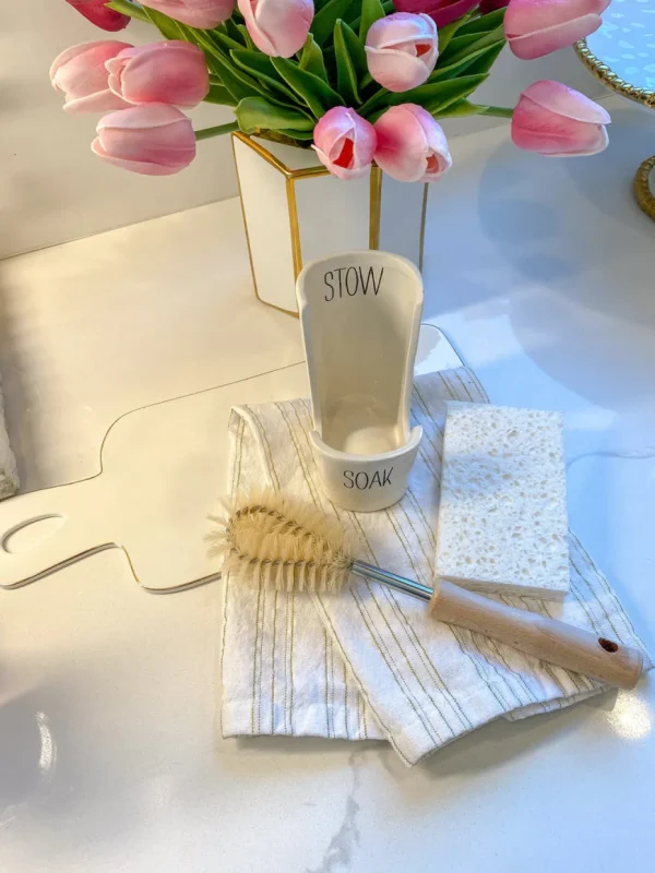 Inspire Me! Home Decor Sink Caddy Set- Includes Brush, Sponge, And Dish