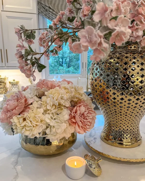Inspire Me! Home Decor Snowy White Hydrangea Stem